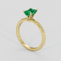 0.97 Ct. Emerald Ring, 18K Yellow Gold 2