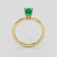 0.97 Ct. Emerald Ring, 18K Yellow Gold 3