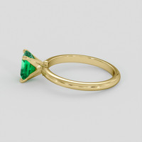 0.97 Ct. Emerald Ring, 18K Yellow Gold 4