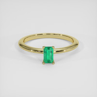 0.36 Ct. Emerald Ring, 18K Yellow Gold 1