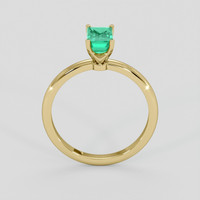 0.98 Ct. Emerald Ring, 18K Yellow Gold 3
