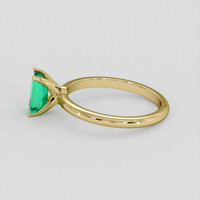 0.98 Ct. Emerald Ring, 18K Yellow Gold 4