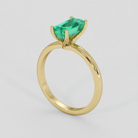 1.57 Ct. Emerald Ring, 18K Yellow Gold 2