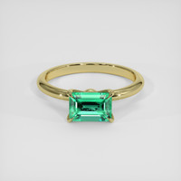 1.61 Ct. Emerald Ring, 18K Yellow Gold 1