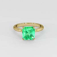 4.16 Ct. Emerald Ring, 18K Yellow Gold 1