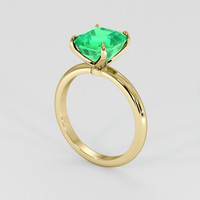 4.16 Ct. Emerald Ring, 18K Yellow Gold 2