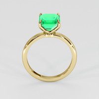 4.16 Ct. Emerald Ring, 18K Yellow Gold 3