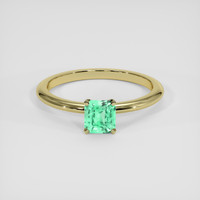 0.55 Ct. Emerald Ring, 18K Yellow Gold 1