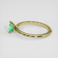 0.55 Ct. Emerald Ring, 18K Yellow Gold 4
