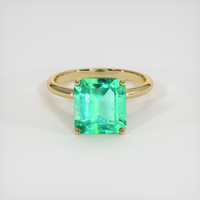 3.78 Ct. Emerald Ring, 18K Yellow Gold 1