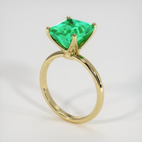 3.78 Ct. Emerald Ring, 18K Yellow Gold 2