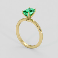 1.49 Ct. Emerald Ring, 18K Yellow Gold 2