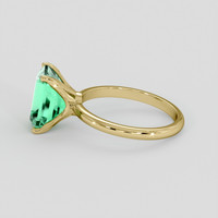 3.13 Ct. Emerald Ring, 18K Yellow Gold 4