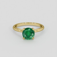 1.45 Ct. Emerald Ring, 18K Yellow Gold 1