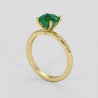 1.45 Ct. Emerald Ring, 18K Yellow Gold 2