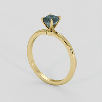 0.71 Ct. Alexandrite Ring, 18K Yellow Gold 2