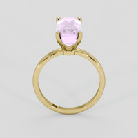 4.46 Ct. Pinkish Purple Kunzite Ring, 18K Yellow Gold 3