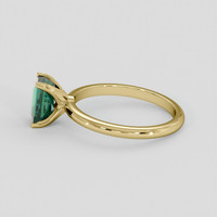 1.24 Ct. Bluish Green Tourmaline Ring, 18K Yellow Gold 4