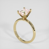 0.91 Ct. Watermelon Tourmaline Ring, 18K Yellow Gold 2