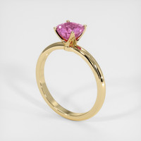 0.95 Ct. Pink Sapphire Ring, 18K Yellow Gold 2