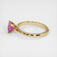 0.95 Ct. Pink Sapphire Ring, 18K Yellow Gold 4