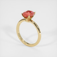 2.50 Ct. Padparadscha Sapphire Ring, 18K Yellow Gold 2