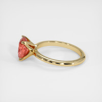 2.50 Ct. Padparadscha Sapphire Ring, 18K Yellow Gold 4