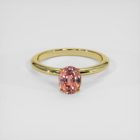 1.20 Ct. Padparadscha Sapphire Ring, 18K Yellow Gold 1