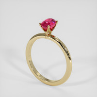 1.08 Ct. Pinkish Red Ruby Ring, 18K Yellow Gold 2