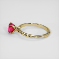1.08 Ct. Pinkish Red Ruby Ring, 18K Yellow Gold 4