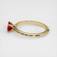 0.45 Ct. Ruby Ring, 18K Yellow Gold 4