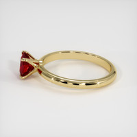 0.64 Ct. Ruby Ring, 18K Yellow Gold 4