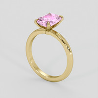 2.54 Ct. Padparadscha Sapphire Ring, 18K Yellow Gold 2