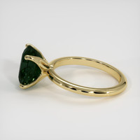 3.98 Ct. Bluish Green Sapphire Ring, 18K Yellow Gold 4