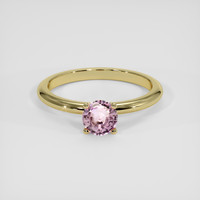 0.94 Ct. Pink Sapphire Ring, 18K Yellow Gold 1