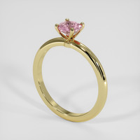 0.94 Ct. Pink Sapphire Ring, 18K Yellow Gold 2