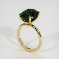 8.09 Ct. Bluish Green Sapphire Ring, 18K Yellow Gold 2