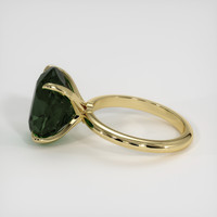 8.09 Ct. Bluish Green Sapphire Ring, 18K Yellow Gold 4