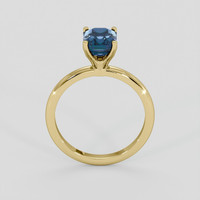 1.60 Ct. Greenish Blue Sapphire Ring, 18K Yellow Gold 3