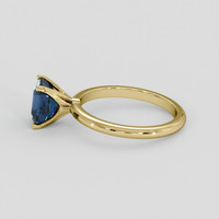 1.60 Ct. Greenish Blue Sapphire Ring, 18K Yellow Gold 4