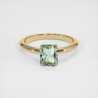 1.36 Ct. Green Sapphire Ring, 18K Yellow Gold 1