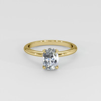 1.87 Ct. Bluish Grey Sapphire Ring, 18K Yellow Gold 1