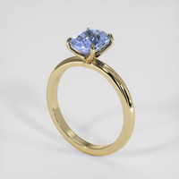 2.33 Ct. Blue Sapphire Ring, 18K Yellow Gold 2