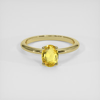 1.20 Ct. Yellow Sapphire Ring, 18K Yellow Gold 1