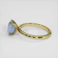2.43 Ct. Greyish Blue Sapphire Ring, 18K Yellow Gold 4