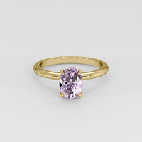 1.62 Ct. Pinkish Purple Sapphire Ring, 18K Yellow Gold 1