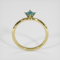 0.36 Ct. Greenish Blue Sapphire Ring, 18K Yellow Gold 3