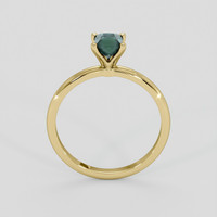 0.67 Ct. Bluish Green Sapphire Ring, 18K Yellow Gold 3