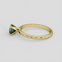 0.67 Ct. Bluish Green Sapphire Ring, 18K Yellow Gold 4