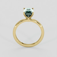 1.58 Ct. Bluish Green Sapphire Ring, 18K Yellow Gold 3